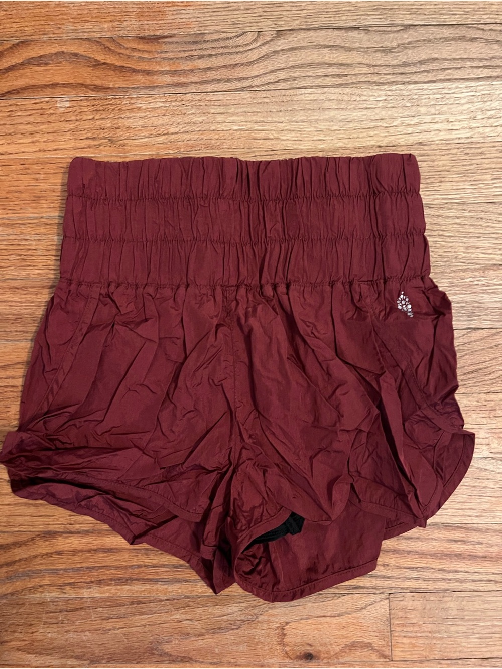 FP Movement by Free People High-Waist Burgundy Athletic Shorts